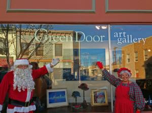 Santa And Miss Claus Endorse Green Door Art Gallery